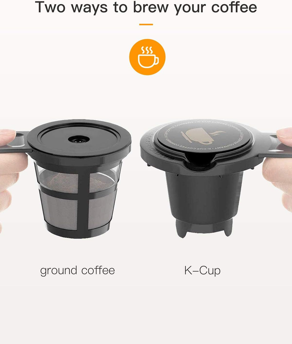 Skiennix Single Serve Coffee Maker - Brew K-Cup Pods & Ground Coffee | Thermal Drip, Self-Cleaning, Brew Strength Control