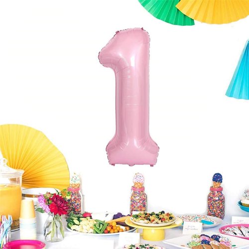 JANOU 40-Inch Pink Helium Foil Balloon - Perfect for 1st Birthday & Baby Shower Celebrations