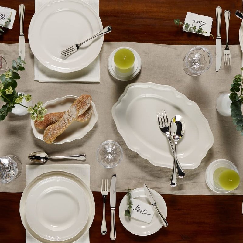 Villeroy & Boch Manoir Oval Platter, Premium Porcelain, Made in Germany, 14.5 x 10.25 in, White