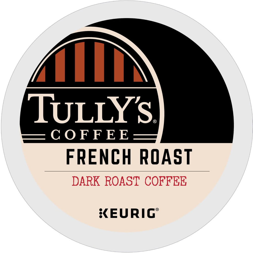 Tully's Coffee French Roast K-Cup Pods - Dark Roast Coffee, 60 Count (6 Packs of 10)
