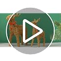 Bucherry 2-Pack Rattan Woven Christmas Reindeer Decor Set