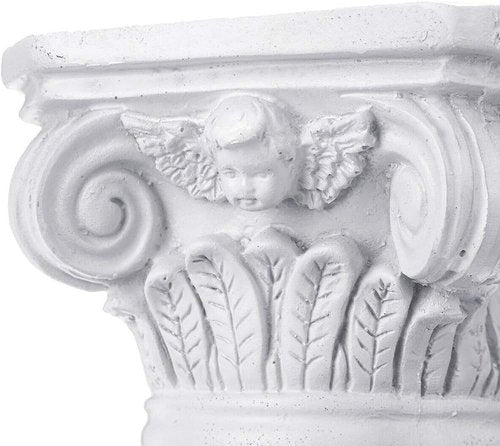Etiger Roman Pillar | Greek Column Resin Statue - Elegant Centerpiece for Home & Garden Decoration (White)