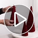 Set of 3 Burgundy Velvet Trees - Holiday Decor, Handmade Craftsmanship