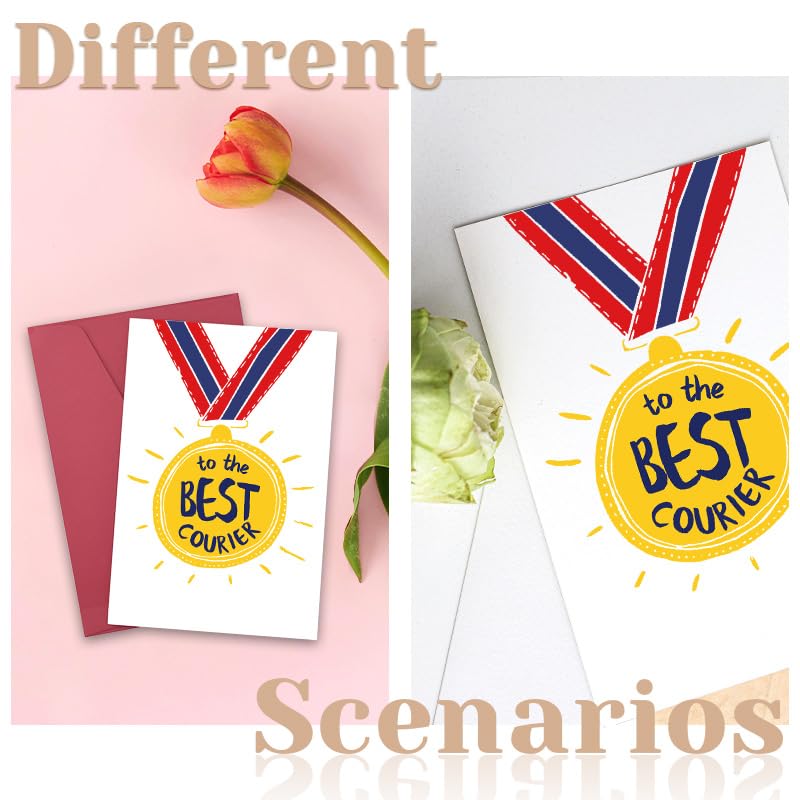 Courier Birthday Christmas Gift Card for Postman Mail Carrier Delivery Driver - Inspirational Encouragement Card with Envelope - Variation: CourierCard