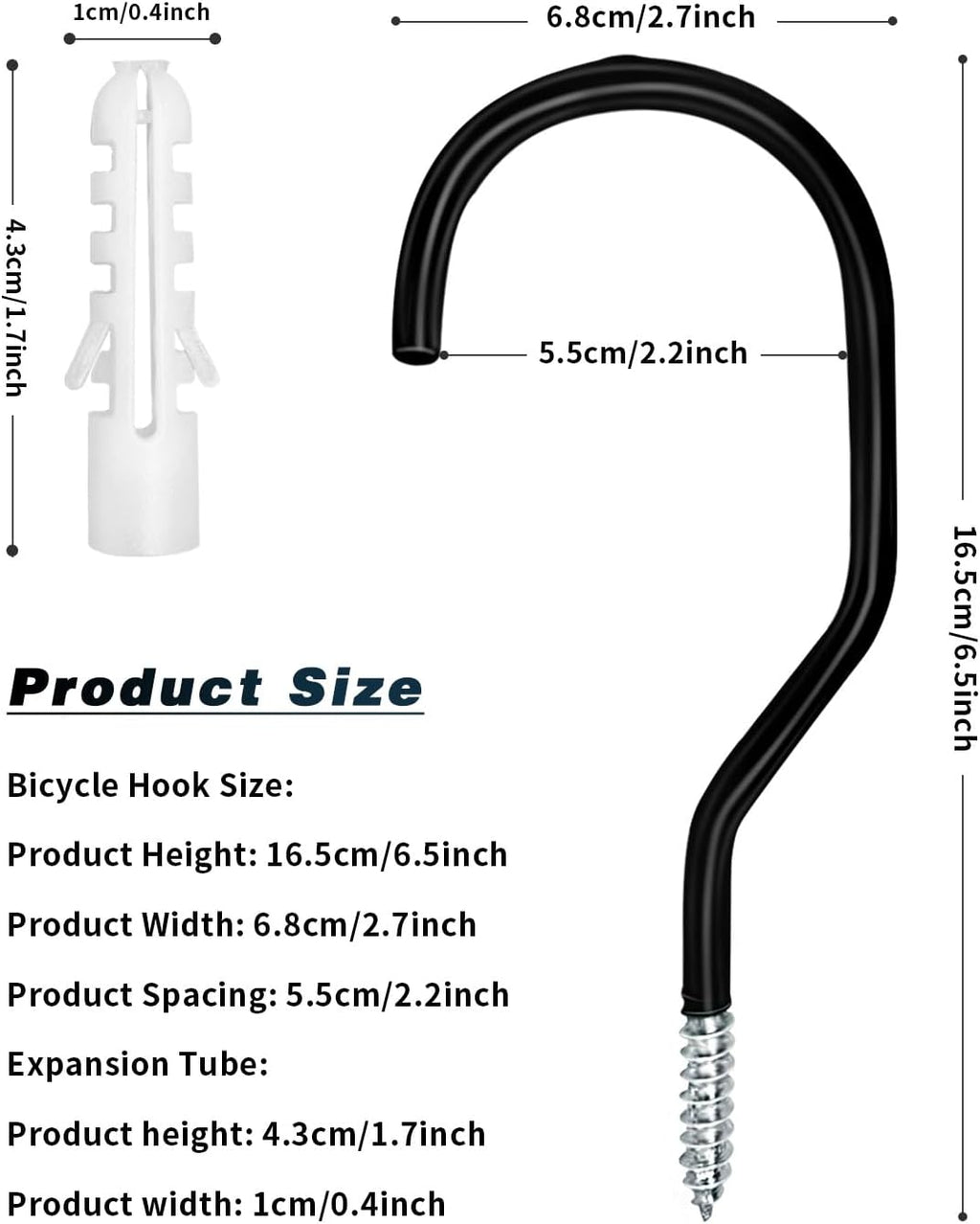 Skiennix Heavy-Duty Bike Hooks - 12 Pack Bicycle Storage Hangers for Garage & Garden Organization