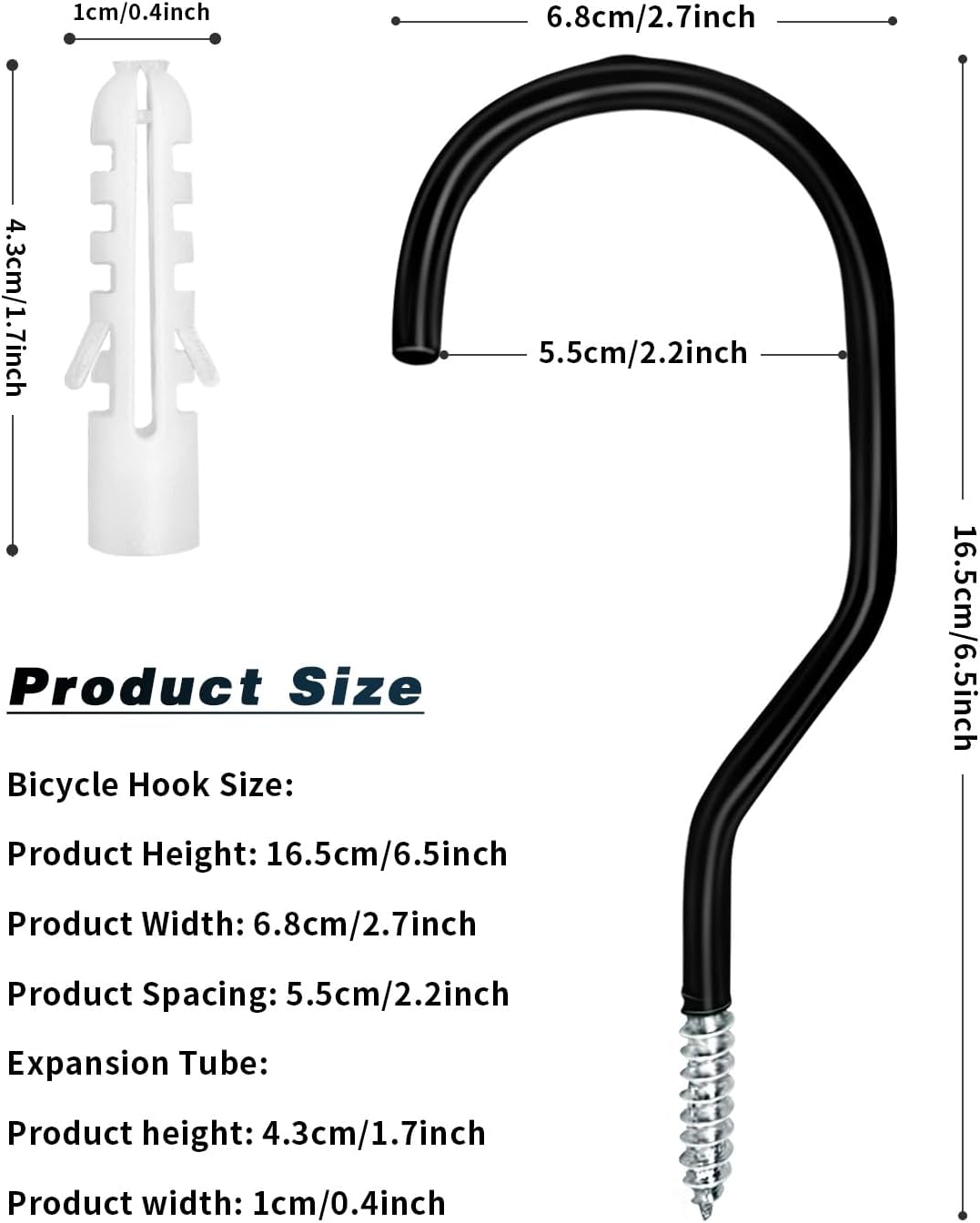 Skiennix Heavy-Duty Bike Hooks - 12 Pack Bicycle Storage Hangers for Garage & Garden Organization