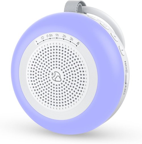 LEICEX Portable Sound Machine - 33 Soothing Sounds & 10 Color Night Light for Babies | Timer & Memory Features
