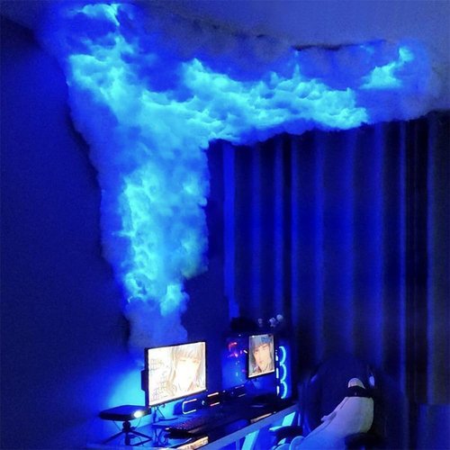 3D Thundercloud | Storm Ceiling Lights DIY Kit - Music Sync Fluffy Cloud Light for Gaming Room & Bedroom