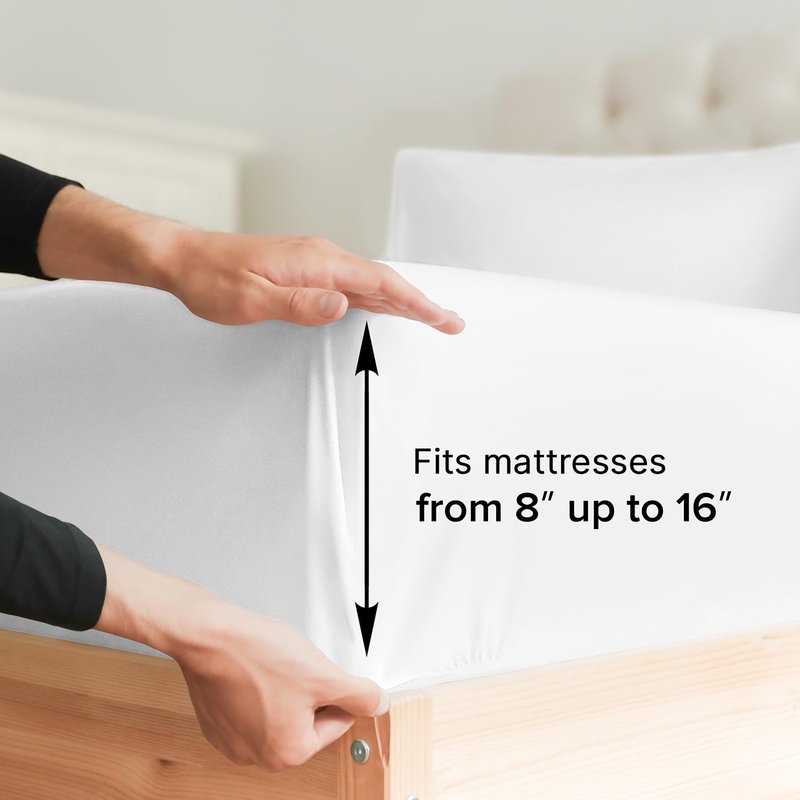 1000 Thread Count Queen Sheet Set - 100% Cotton Bed Sheets - Softer Than Egyptian Cotton - 4-Piece Cream Queen Set - Soft Sateen Weave - Hotel Luxury Bedding 16" Deep Pocket Fits up to 17" Mattresses