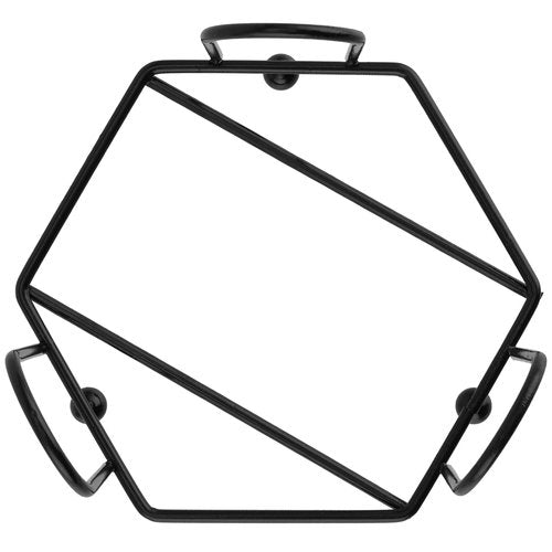 FUNSUEI Set of 10 Metal Coaster Holder, Black Iron Metal Coaster Holder for 4 Inch Round and Square Coasters, Fit 4-6 Pieces Coasters
