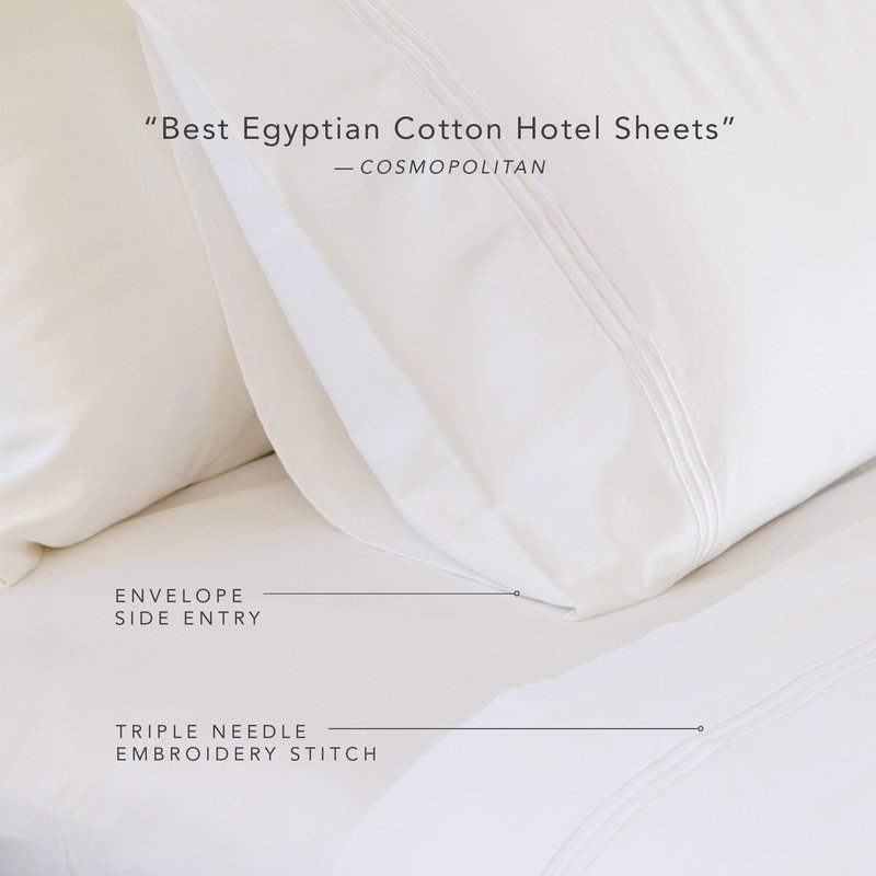 Fishers Finery 100% Egyptian Cotton Pillowcases - Breathable and Soft Hotel Quality - Luxurious 500 Thread Count Long-Staple Pure Cotton with Sateen Weave (White,K,2Pack)