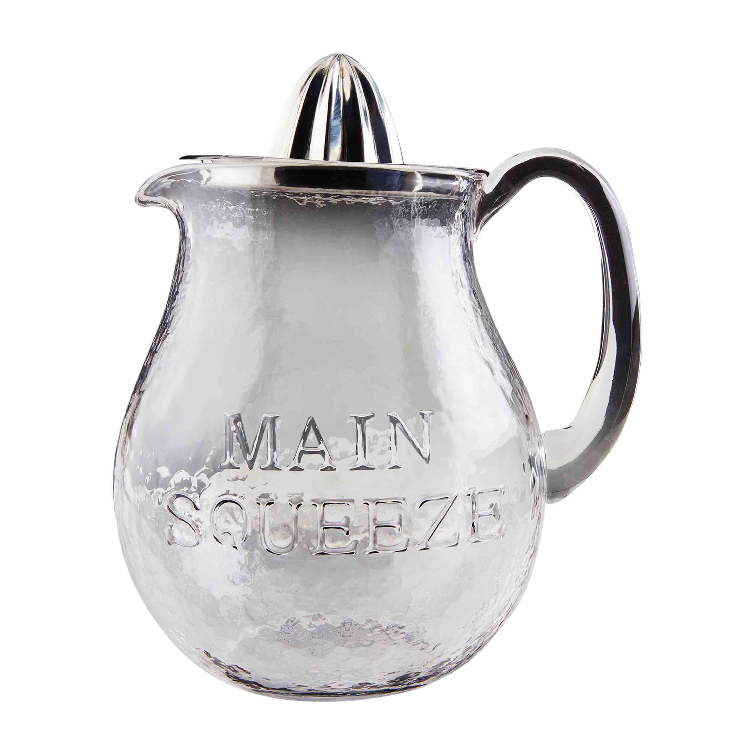 Mud Pie Main Squeeze Pitcher and Juice Squeezer, Clear, 7 1/2" x 8 3/4"