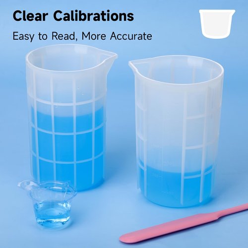 Gartful 700ml Extra Large Silicone Cups, 23OZ Reusable Resin Measuring Cups for Epoxy, Jewelry Casting Molds, Acrylic Paint Pouring, Waxing, DIY Craft Project, 4PCS