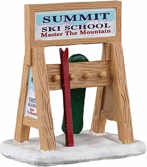 Lemax Village Collection - Ski Rack Sign | Charming Village Accessory for Holiday Decor