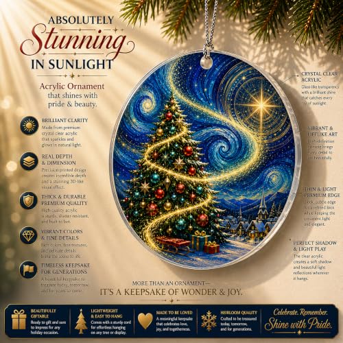 DuduCraft Xmas Tree 2 Ornament 2026 Follow the Light Home holiday keepsake