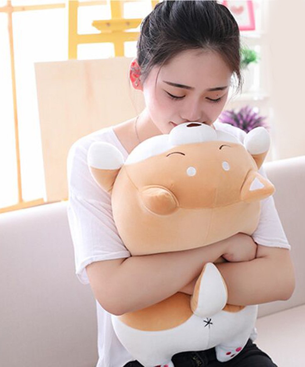 MISS TUTU Shiba Inu Dog Super Soft Plush Throw Pillow Lifelike Animal Pillows Plush Toy