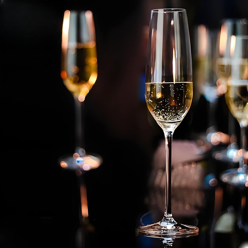 ACHEER Classy Crystal Champagne Flutes Glasses Set of 4-7Oz - Hand Blown Champagne Glasses - Elegant Flutes - Gift box - for Women, Men, Wedding, Anniversary, Christmas, Birthday
