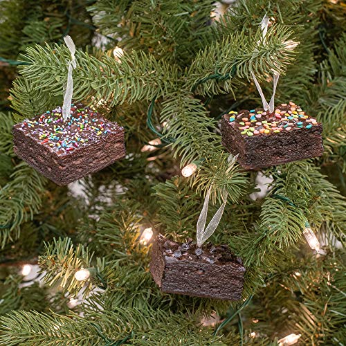 Brownies With Sprinkles Ornaments, 3 Assorted