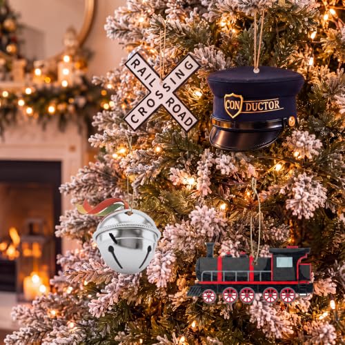 Oudain 24 Pcs Christmas Express Train Ornaments - Holiday Decorations
