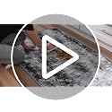 3-Piece Abstract Kitchen Rug Set, Washable Non-Slip Floor Mats, Grey
