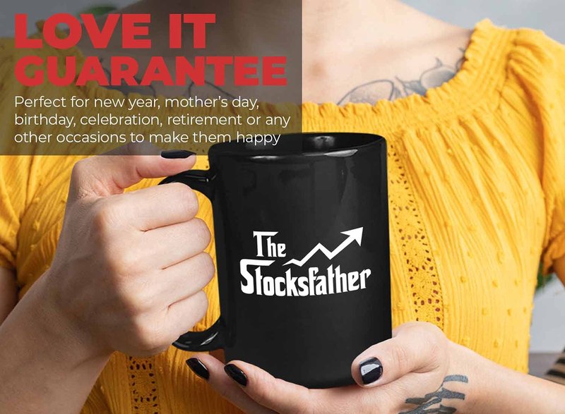 Stock Trader Coffee Mug - The Stocksfather - Investment Stock Market Traders Brokers Financial Adviser 15oz Black