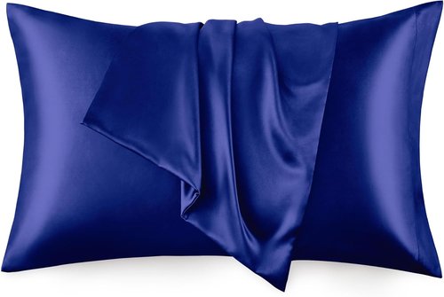 Love's Cabin Satin Pillowcase Set - Cooling Standard Size 20x26 for Hair & Skin, Silky Smooth, Navy