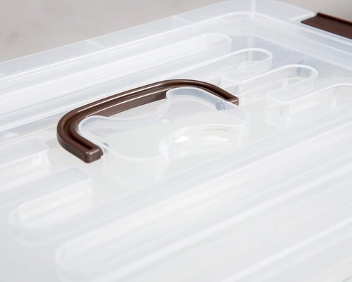 Clear Plastic Storage Bins by [Brand Name] - Stackable 7 Quart Containers with Lids & Handles for Multi-Purpose Organization