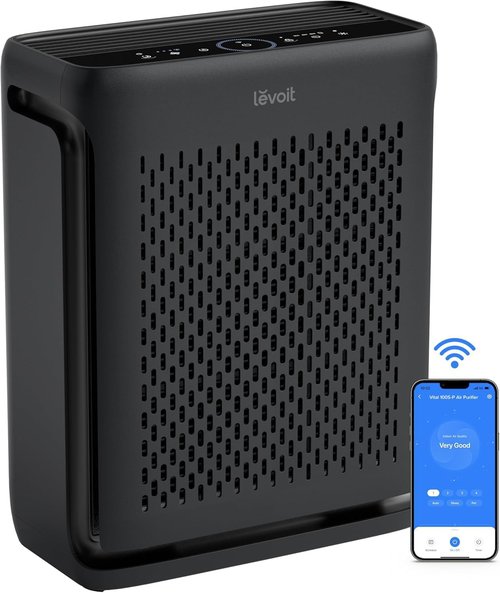 LEVOIT Air Purifier - Smart WiFi HEPA Filter for Large Rooms Up to 1073 Ft² | Vital 100S-P, Black