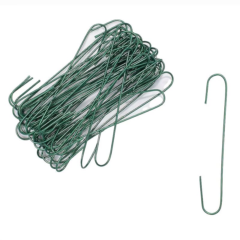 Green Metal Holiday Ornament Hooks - 300 Count Tree Hangers (2 Sizes)