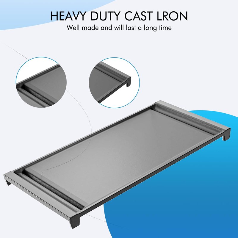 Shengyongh CC24738 Cast Iron Griddle For ge Stove 4322558 AP5986291 PS11725207 Compatible For ge Appliance