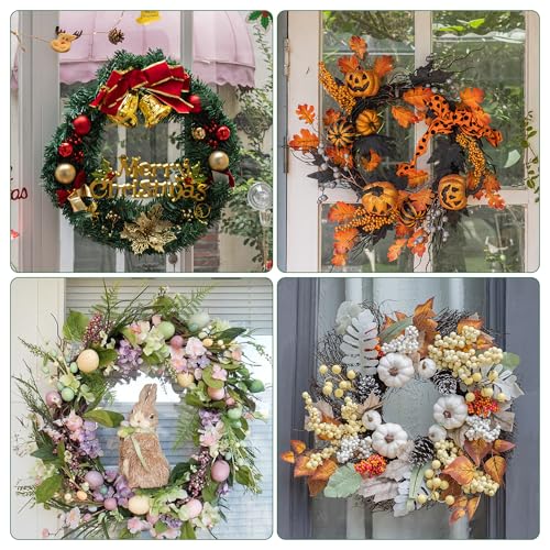 Heavy-Duty Suction Cup Wreath Hooks for Front Door & Windows - 4 Pack
