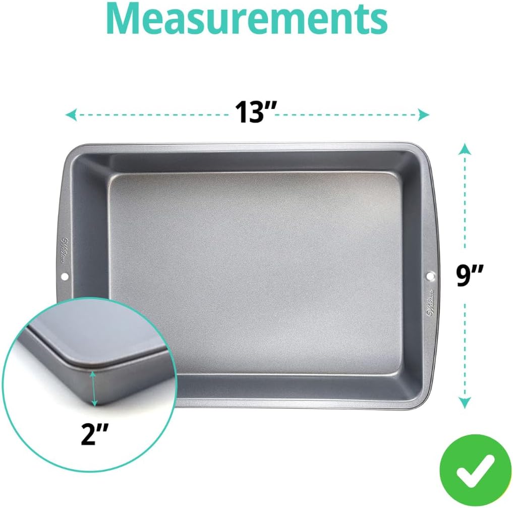Nonstick Baking Pan by [Brand Name] - 9x13 Inch Covered Cake Pan for Brownies, Lasagna | Durable & Dishwasher Safe