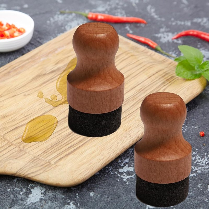 2 Pcs Cutting Board Oil Wax Applicator Set for Cutting Board,Spoons, Wooden Butcher Blocks, Wooden Worktops and Other Utensils, 5 x 5 x 9.5cm