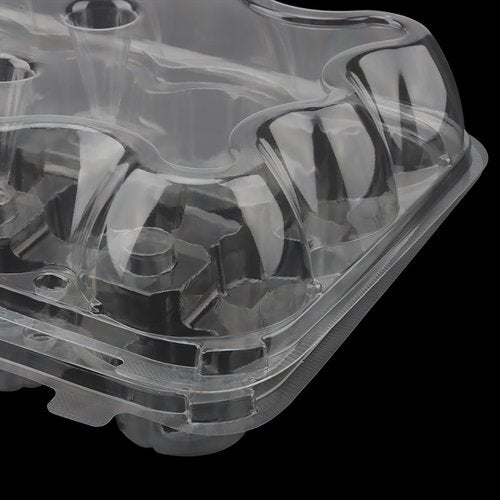 HOIGON 20 Pack Clear Cupcake Containers 12 Count, Plastic Dozen Cupcake Boxes with Dome Lid, Disposable Cupcake Carrier Holders for Display and Transport
