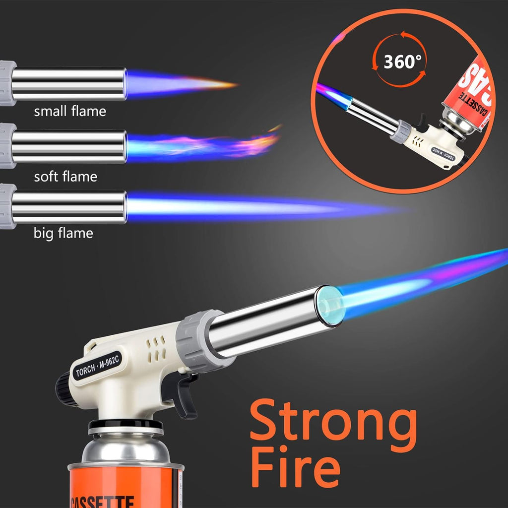 Professional Culinary Butane Torch by [Brand Name] - Adjustable Flame for Cooking & Creme Brulee | Butane Gas Not Included