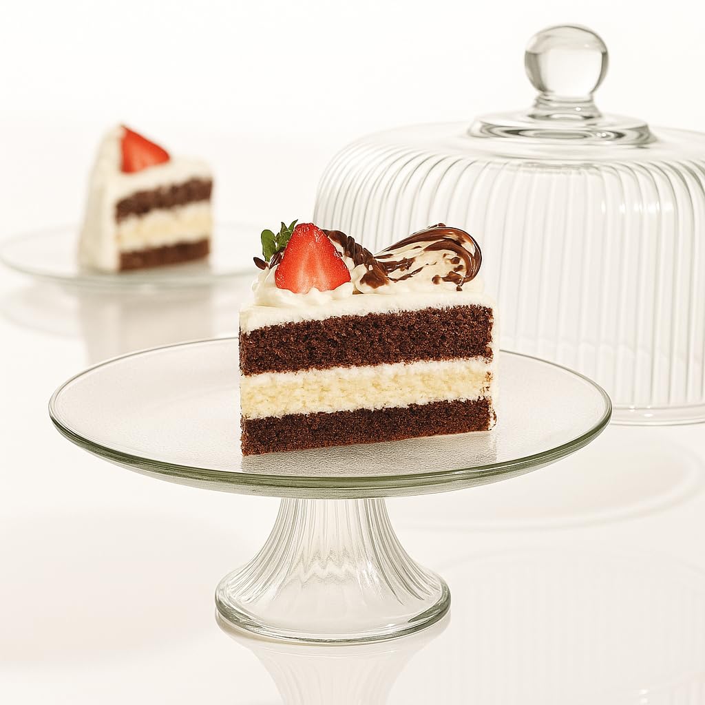 Anchor Hocking Monaco Cake Set, STD, Crystal
