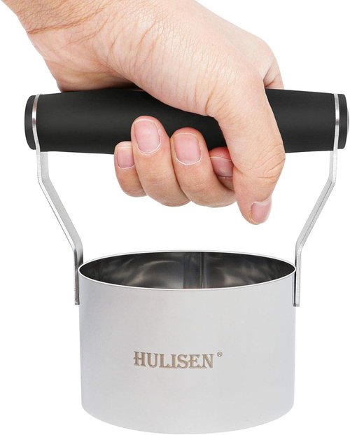HULISEN Stainless Steel Biscuit Cutter - 3 Inch Round Design with Soft Grip Handle | Perfect Gift Package
