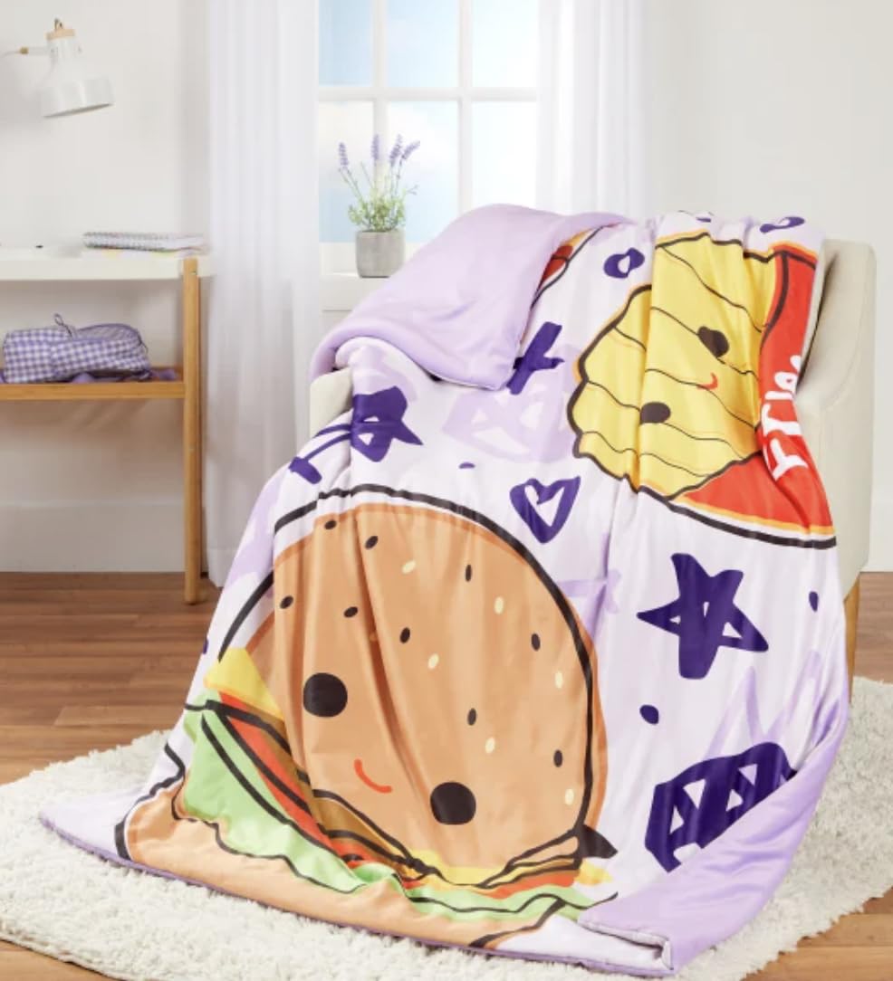 Squishmallows Snuggle Throw 50" x 70" (Just Lunchin)