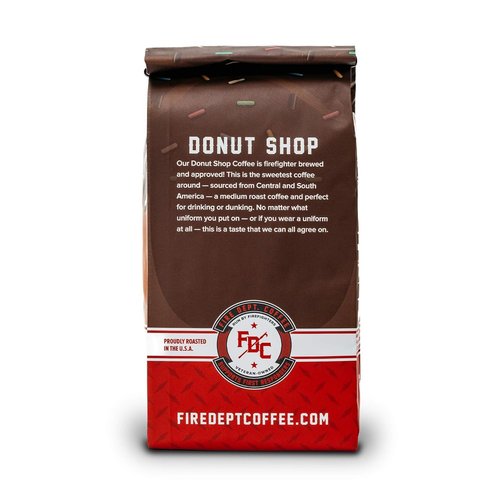 Fire Department Coffee - Gives Back to Firefighters - Donut Shop Coffee Beans - Sweet & Smooth - Medium Roast - Roasted in the USA - Veteran Owned (12 oz, Pack of 2)