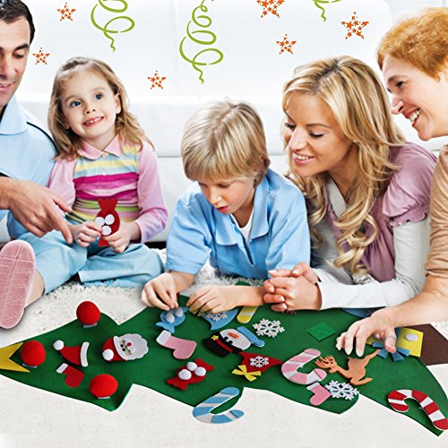 3ft DIY Felt Christmas Tree Set for Kids with 26 Detachable Ornaments
