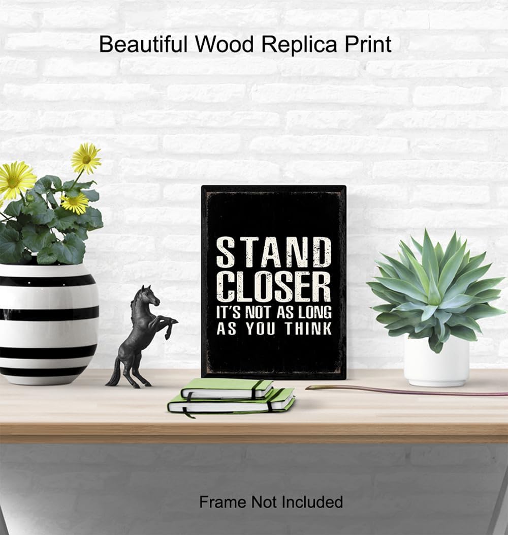 Regine Switzerland Funny Quotes Bathroom Posters - Rustic Typography Wall Art for Men | Black & White Decor