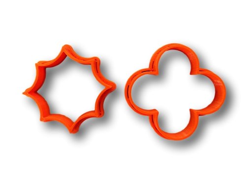 Arbi Design Quatrefoil Pairs Cookie Cutter Set (2 Pcs, 3 Inch)