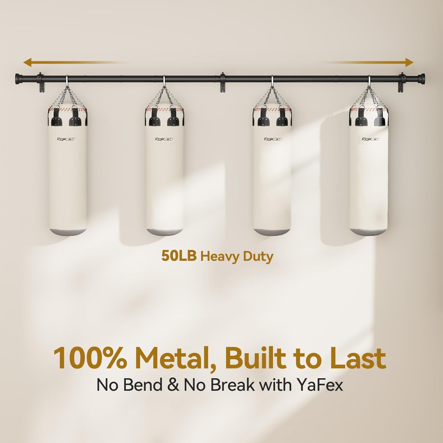 YaFex Adjustable Curtain Rods - Heavy Duty 1 Inch, 32-170 Inch, Modern Black Design for Easy Installation