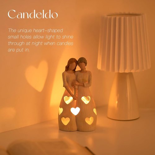 Candeldo Candle Holder for Mom | Unique Sentimental Gift from Daughter | Tealight Decor Figurine