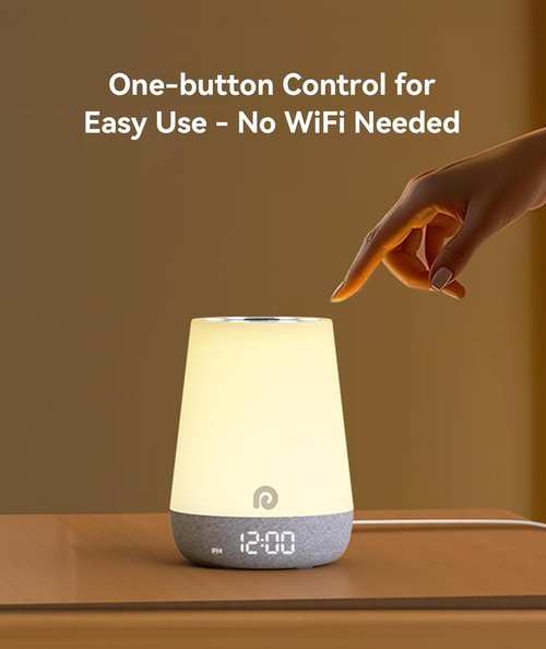 Dreamegg Nite 1 - Baby Sound Machine with Night Light & Sleep Trainer | 34 Soothing Sounds, App Control