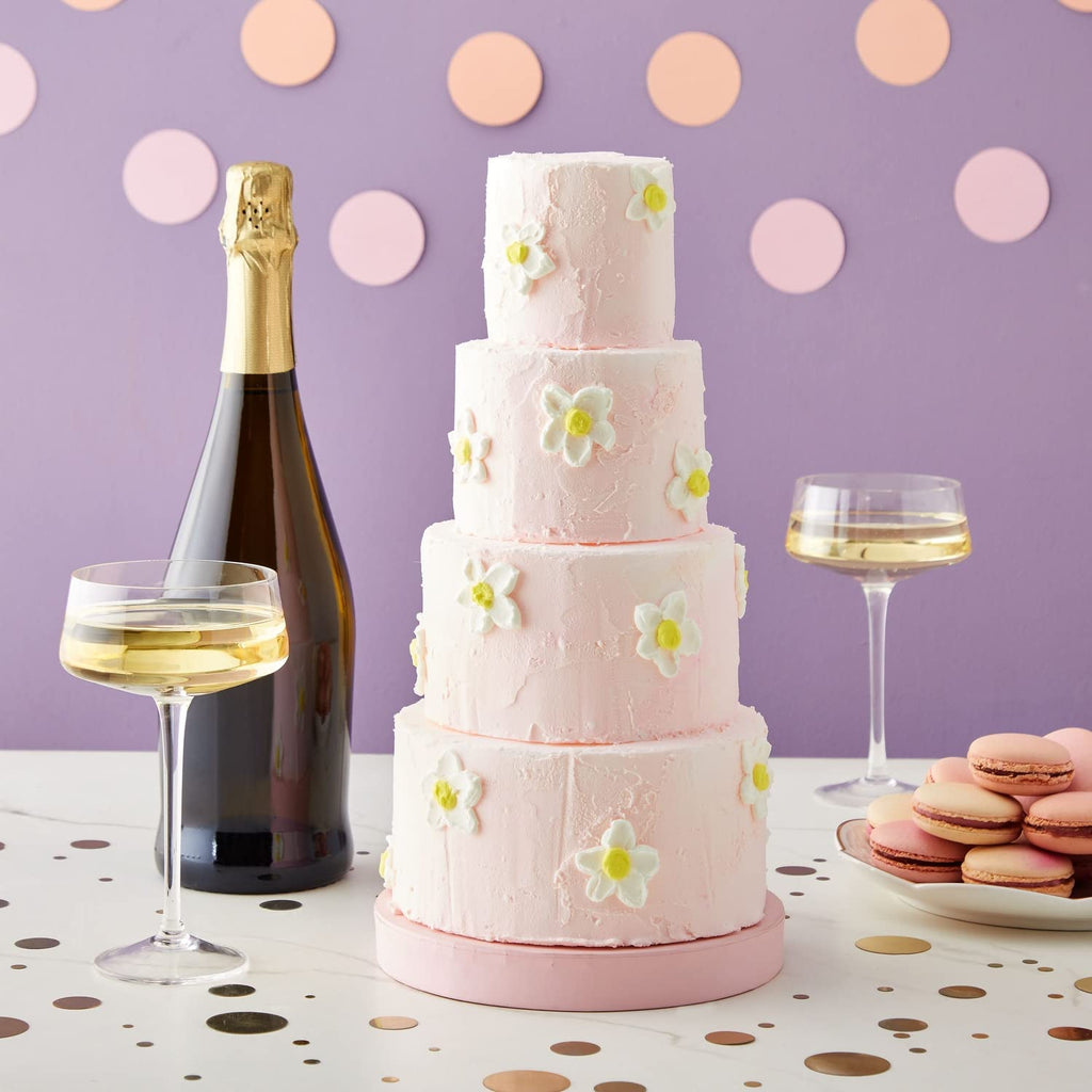 Juvale Round Foam Cake Dummy - 3", 4", 5" & 6" Dia x 3" H White 4-Pack - Cake Decorating Foam & Faux Wedding Props