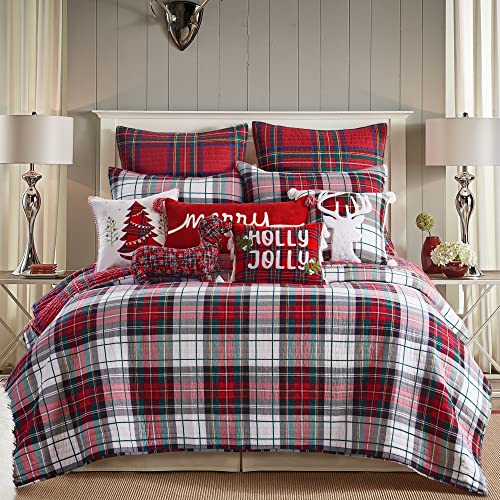 Spencer Plaid Quilt - King Size - Reversible Christmas Tartan