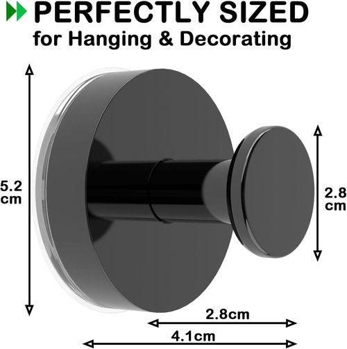 Black Wreath Hanger by [Brand Name] - 22LB Strong Suction Cup Hook for Indoor/Outdoor Decor