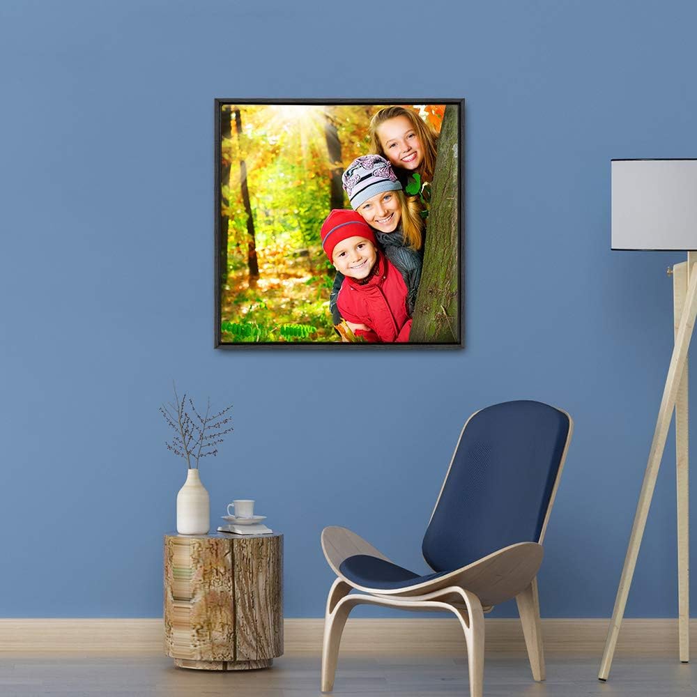 wall26 Framed Canvas Wall Art - Custom Home Decor for Living Room & Bedroom | 16"x16", Black Frame