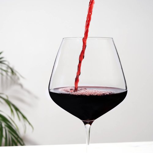 Viski Reserve Inez Burgundy Wine Glasses, Crystal Clear Red Wine Glasses for Wedding, Anniversary, Birthday Gifts for Women and Men, Home Bar, Elegant Glassware, 31 oz, Set of 4